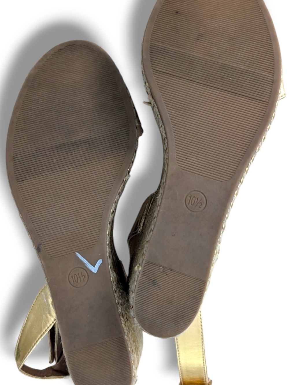 Lilly Pulitzer for Target Gold Espadrille Wedge Shoes Women's 10 - Picture 6 of 9